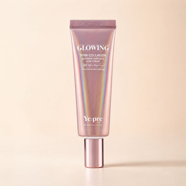 Yepre Glowing Pink Collagen Ampoule Sun Cream SPF50+ PA++++